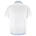 Champion - White Zip-Up T-Shirt 1990s Large Vintage Retro