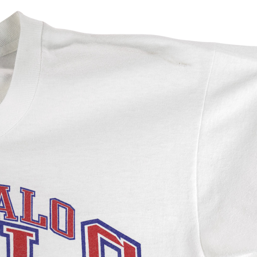 NFL (Logo 7) - Buffalo Bills Helmet Single Stitch T-Shirt 1990s Large Vintage Retro Football