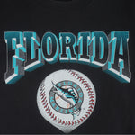 MLB (Nutmeg) - Florida Marlins T-Shirt 1990s Large Vintage Retro Baseball