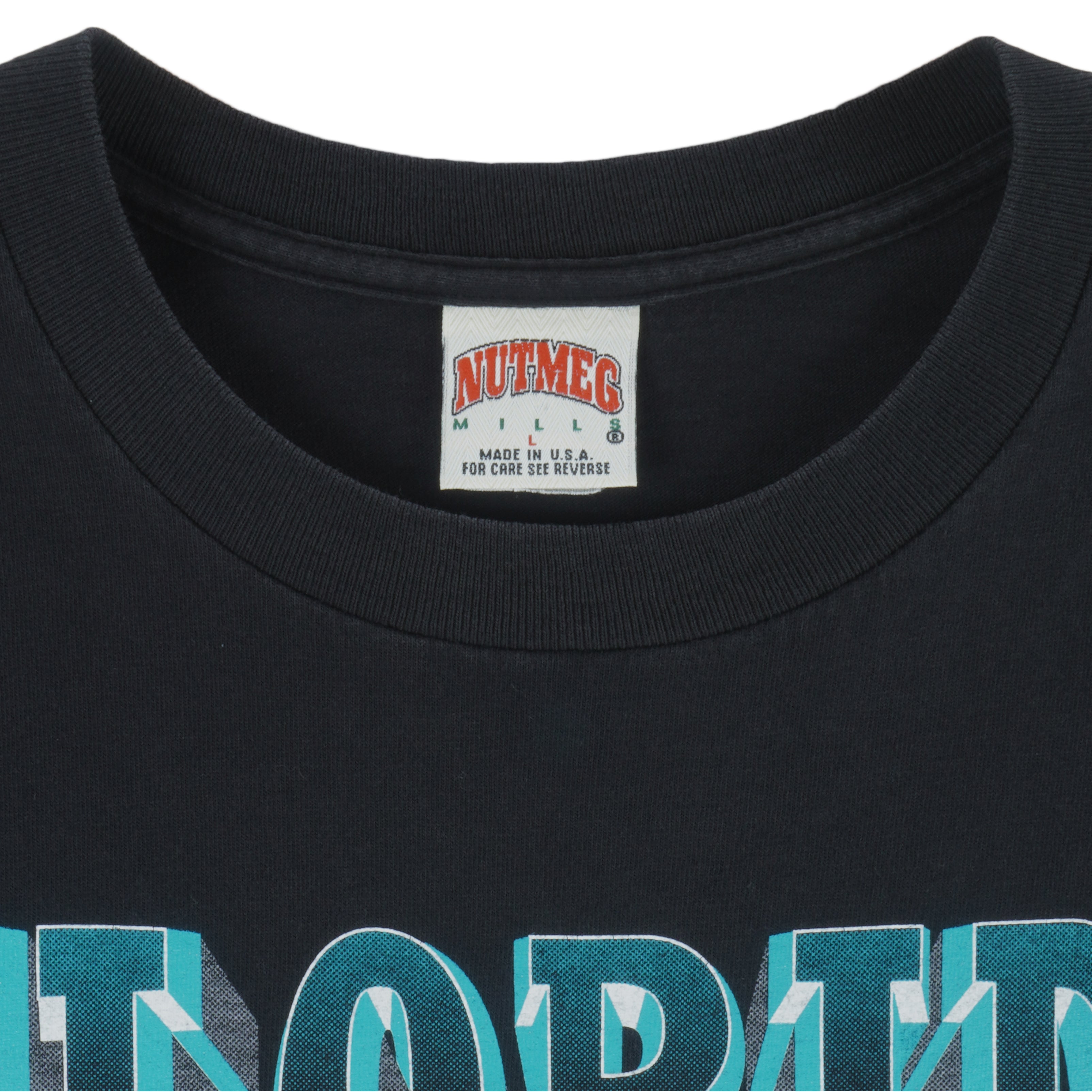 MLB (Nutmeg) - Florida Marlins T-Shirt 1990s Large Vintage Retro Baseball