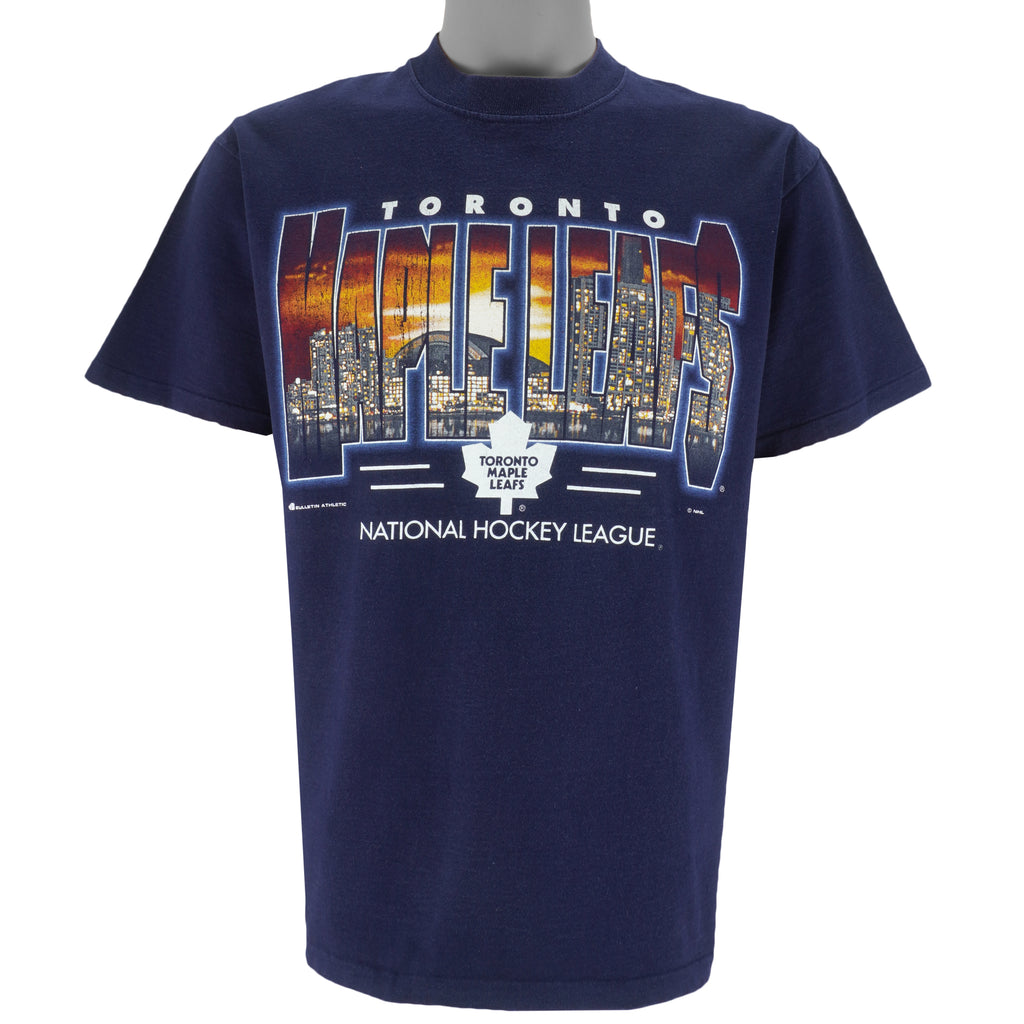 NHL (Bulletin Athletic) - Toronto Maple Leafs Single Stitch T-Shirt 1990s Medium Vintage Retro Hockey