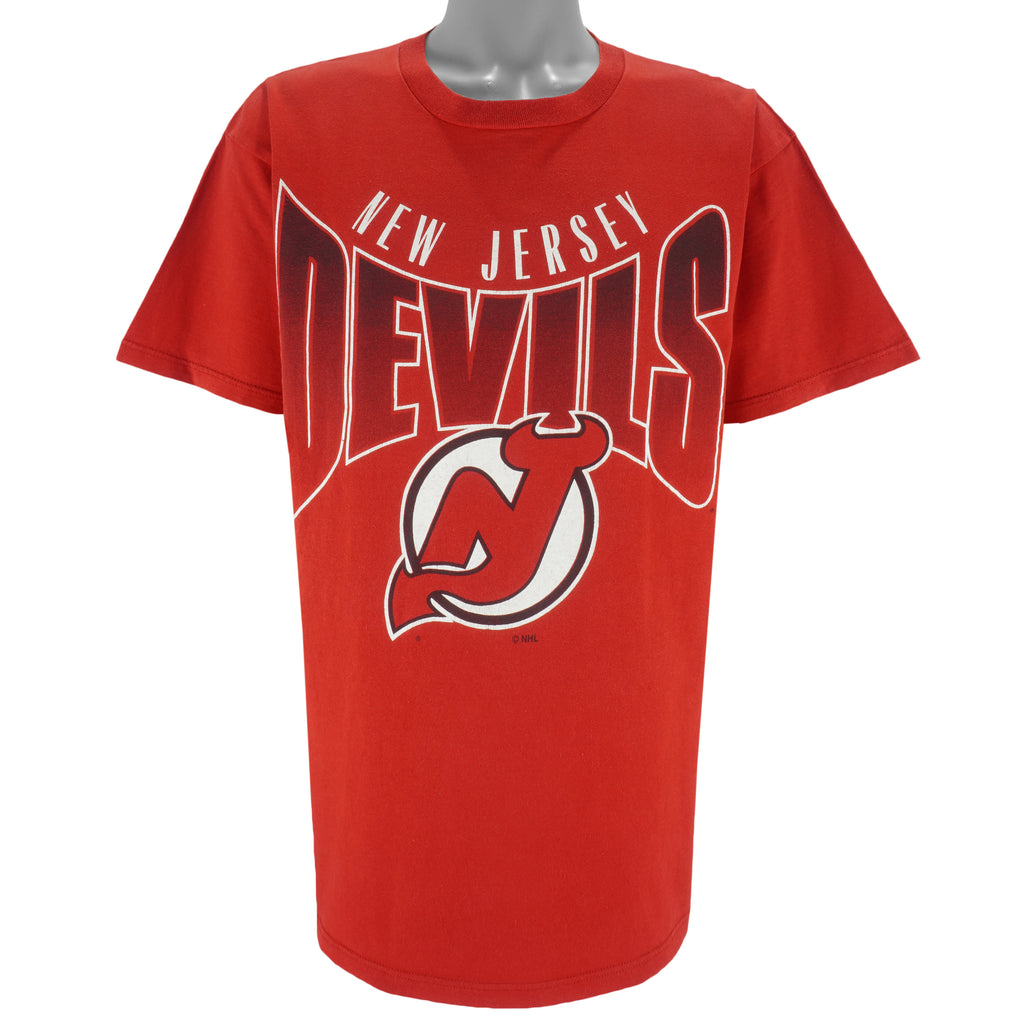NHL (Competitor) - New Jersey Devils T-Shirt 1995 X-Large Vintage Retro Hockey