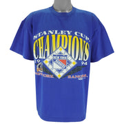 NHL (Trench) - New York Rangers Stanley Cup Champs T-Shirt 1994 X-Large Vintage Retro Hockey