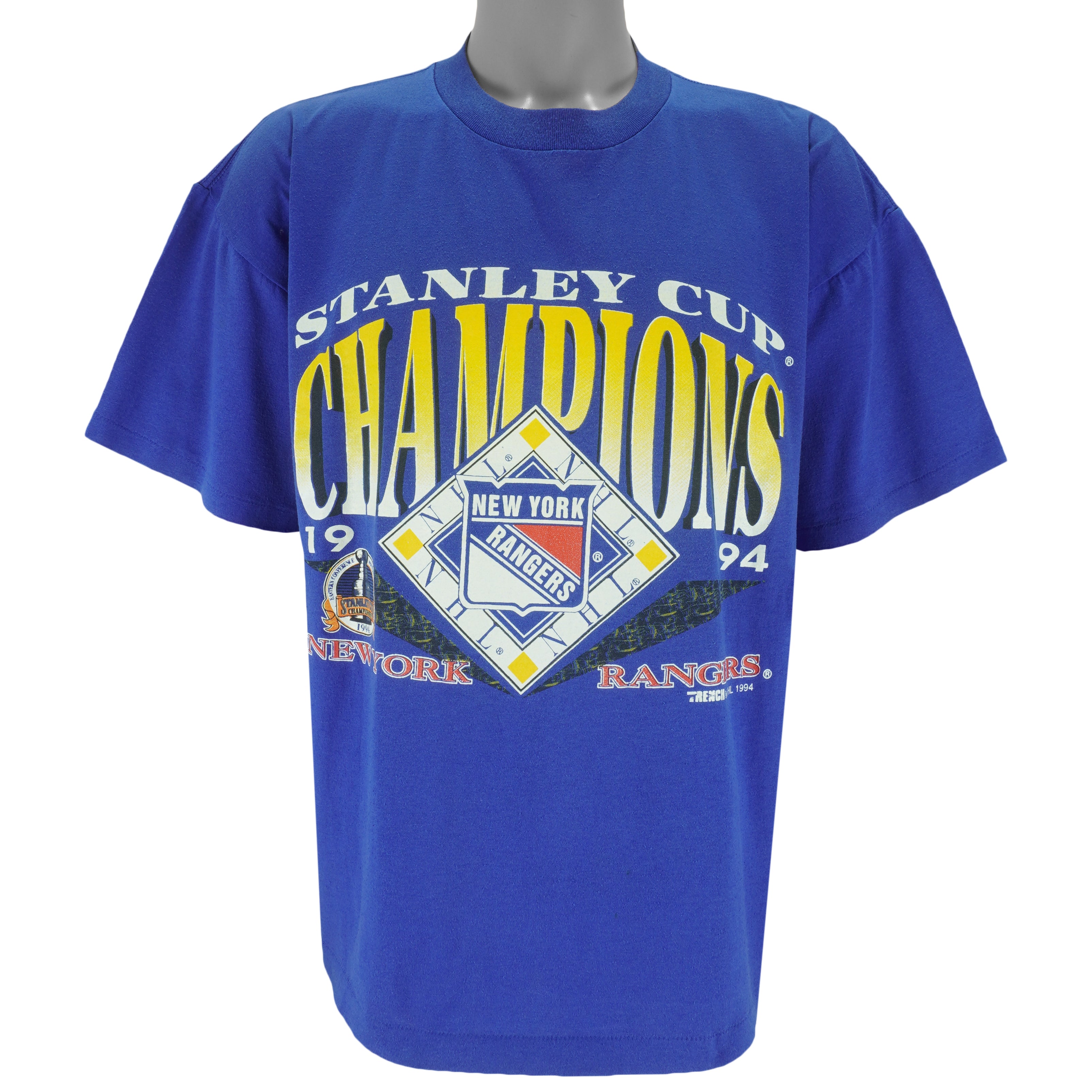 NHL (Trench) - New York Rangers Stanley Cup Champs T-Shirt 1994 X-Large Vintage Retro Hockey