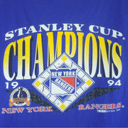 NHL (Trench) - New York Rangers Stanley Cup Champs T-Shirt 1994 X-Large Vintage Retro Hockey