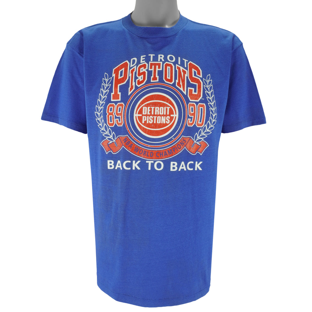 NBA (Artex) - Detroit Pistons World Champs T-Shirt 1990 Large Vintage Retro Basketball