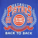 NBA (Artex) - Detroit Pistons World Champs T-Shirt 1990 Large Vintage Retro Basketball