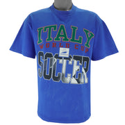 Vintage - Italy World Cup Soccer France Coupe De Monde T-Shirt 1994 Medium Vintage Retro 
