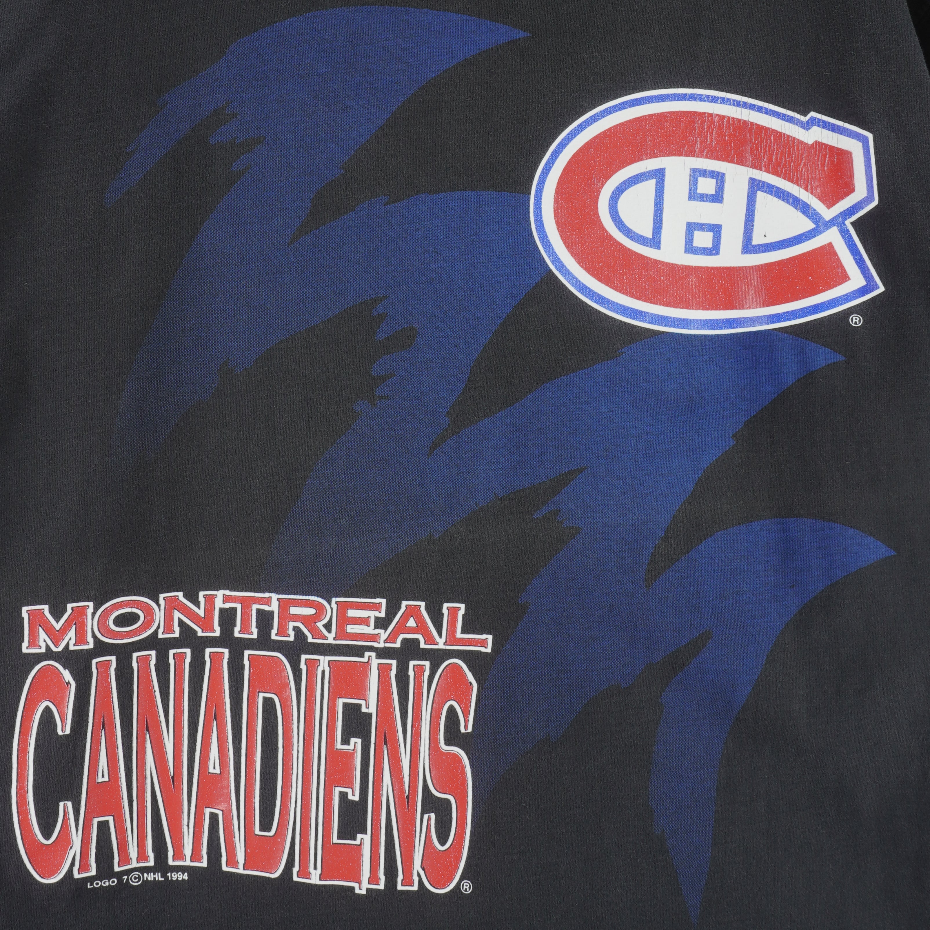 NHL (Logo 7) - Montreal Canadiens T-Shirt 1994 X-Large Vintage Retro Hockey