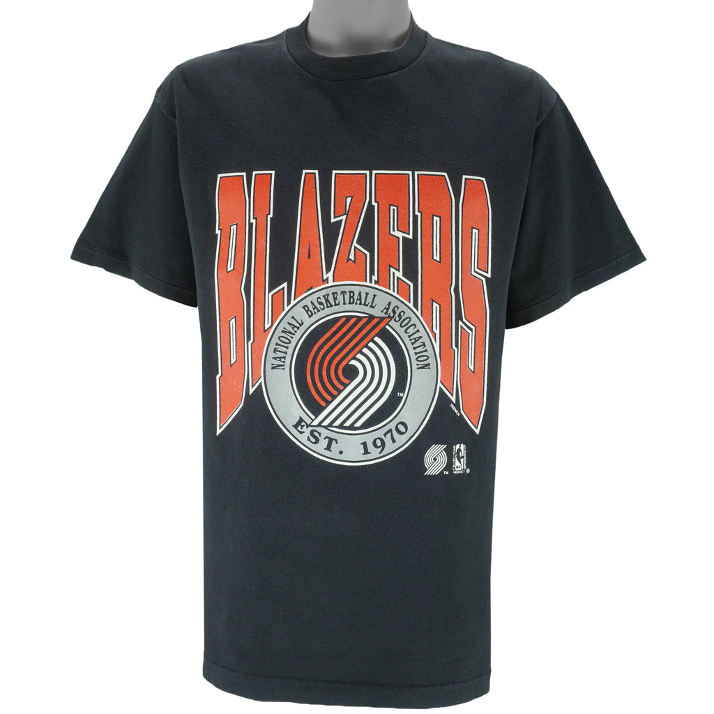 NBA (Trench) - Portland Trail Blazers Single Stitch T-Shirt 1990s X-Large Vintage Retro Basketball