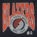 NBA (Trench) - Portland Trail Blazers Single Stitch T-Shirt 1990s X-Large Vintage Retro Basketball