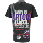 NBA (Spalding) - Toronto Raptors Big Logo T-Shirt 1997 Medium Vintage Retro Basketball