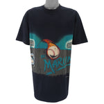 MLB (Lightning Bolt) - Florida Marlins Single Stitch T-Shirt 1994 Large Vintage Retro Baseball