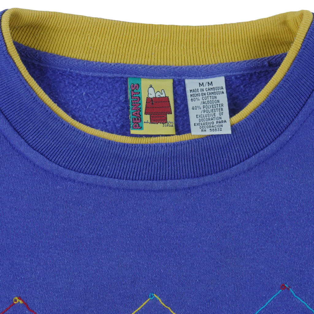 Vintage - Peanuts Dancing Snoopy Crew Neck Sweatshirt 1990s Medium Vintage Retro 