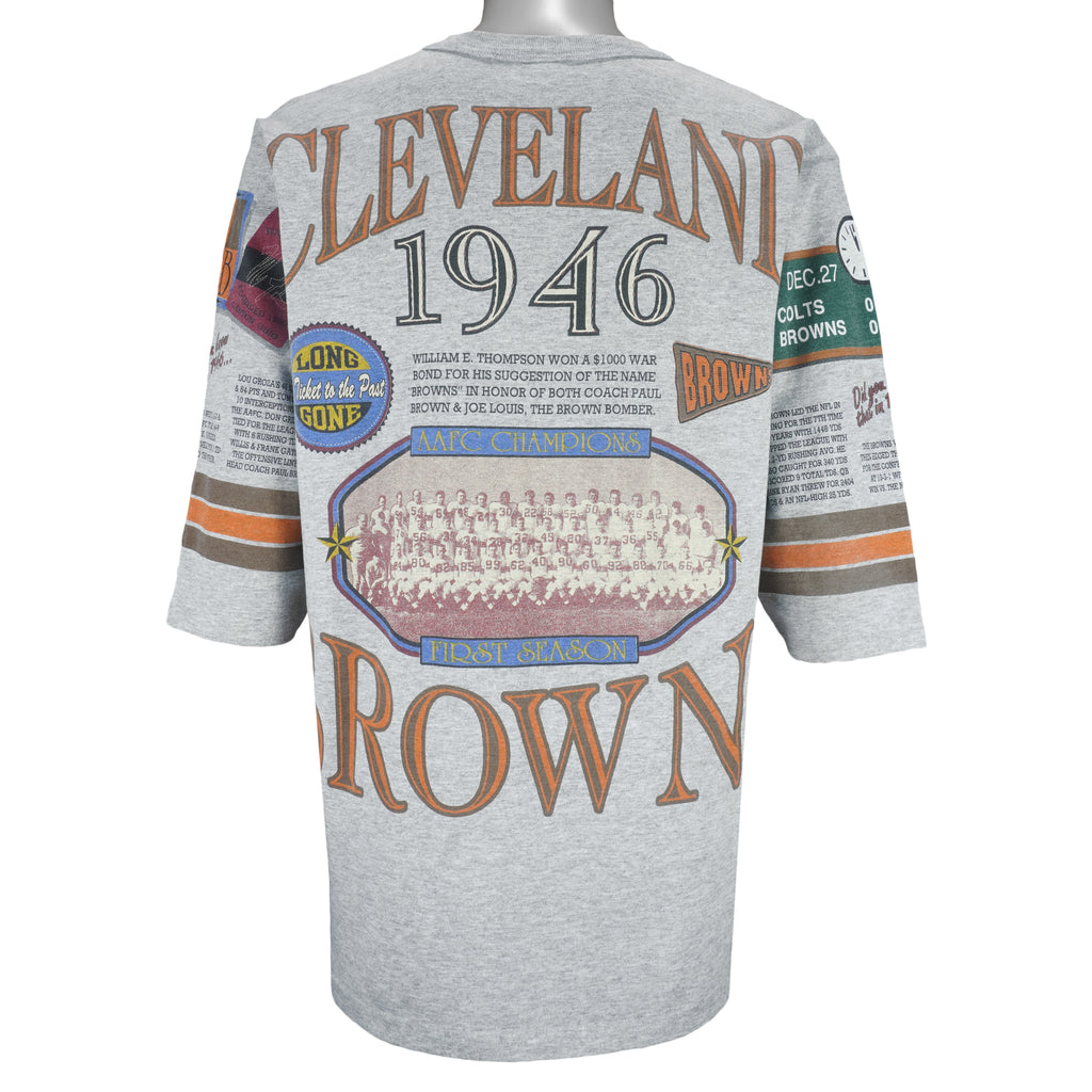 NFL (Long Gone) - Cleveland Browns World Champs T-Shirt 1990s Large Vintage Retro Football
