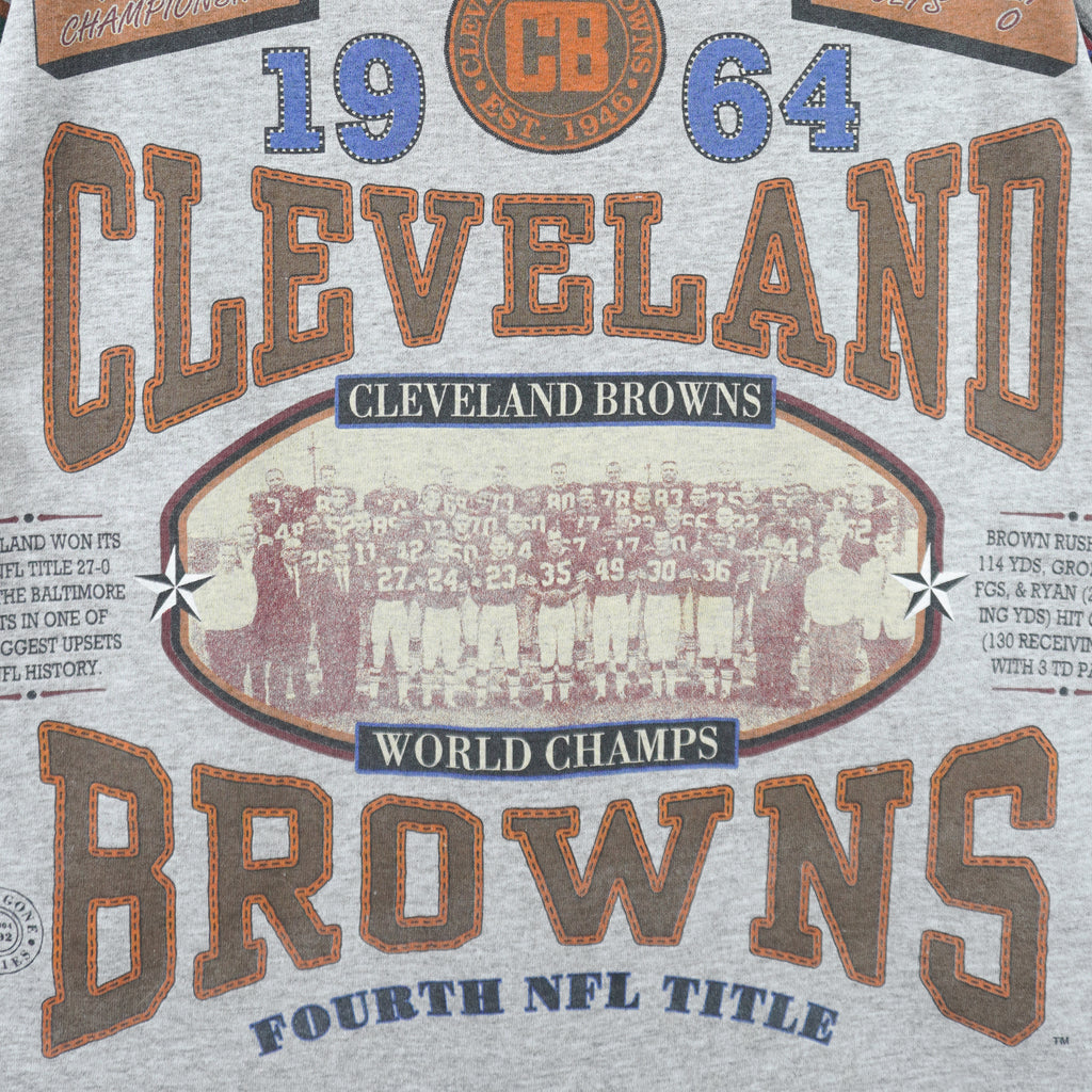 NFL (Long Gone) - Cleveland Browns World Champs T-Shirt 1990s Large Vintage Retro Football