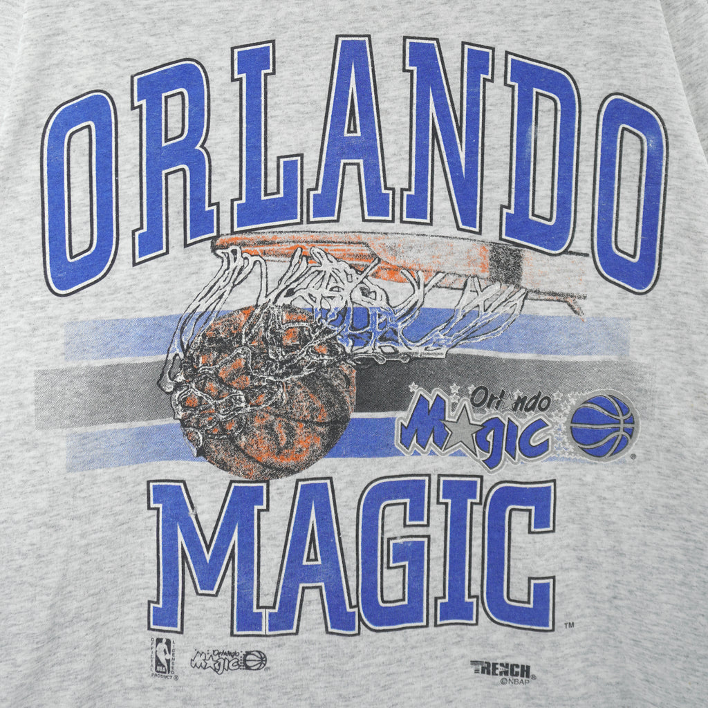 NBA (Trench) - Orlando Magic Hoop & Net T-Shirt 1990s Large Vintage Retro Basketball