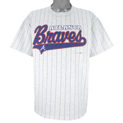 MLB (Nutmeg) - Atlanta Braves Single Stitch T-Shirt 1992 X-Large Vintage Retro Baseball