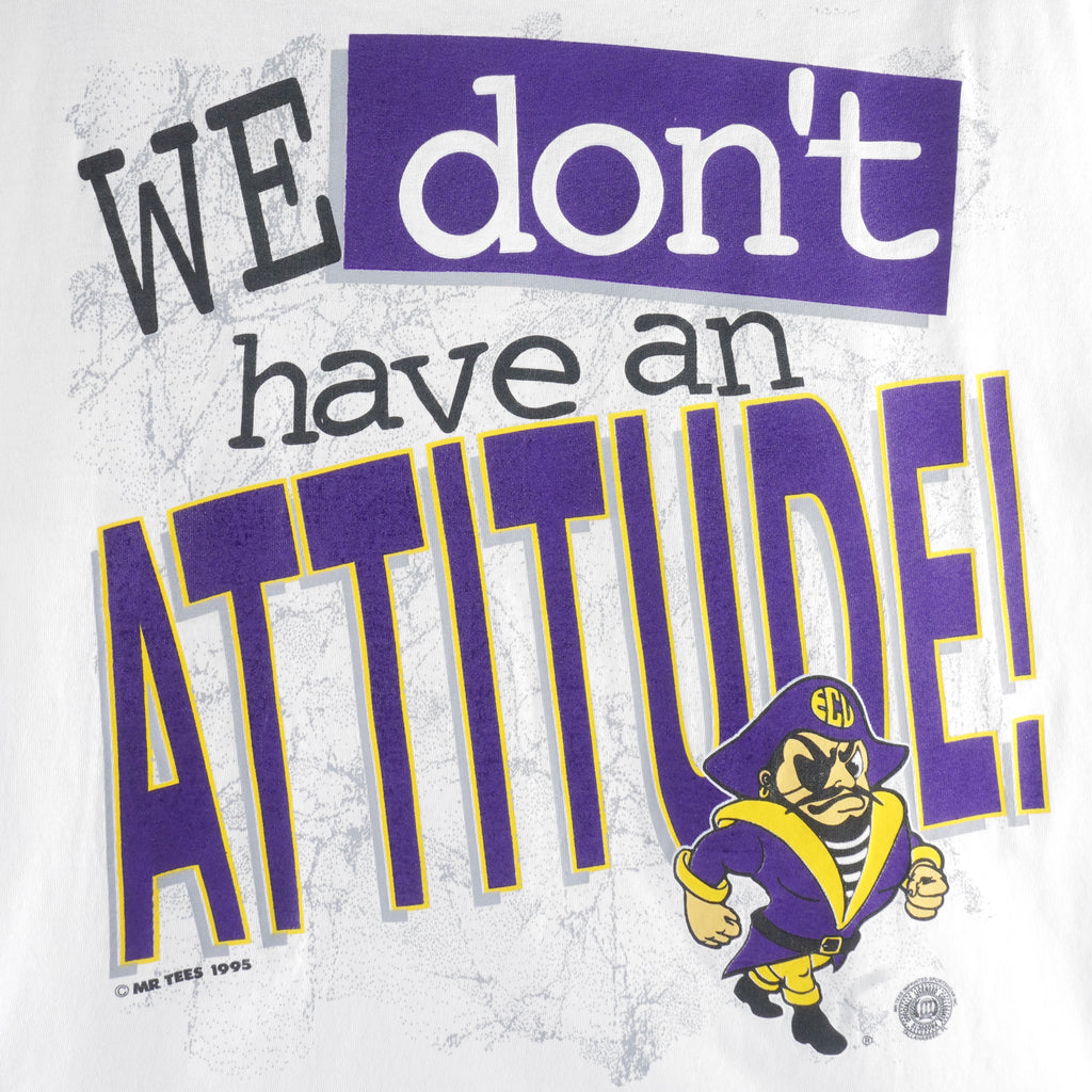 NCAA (Imprinted Tees) - East Carolina University Single Stitch T-Shirt 1995 Large Vintage Retro College