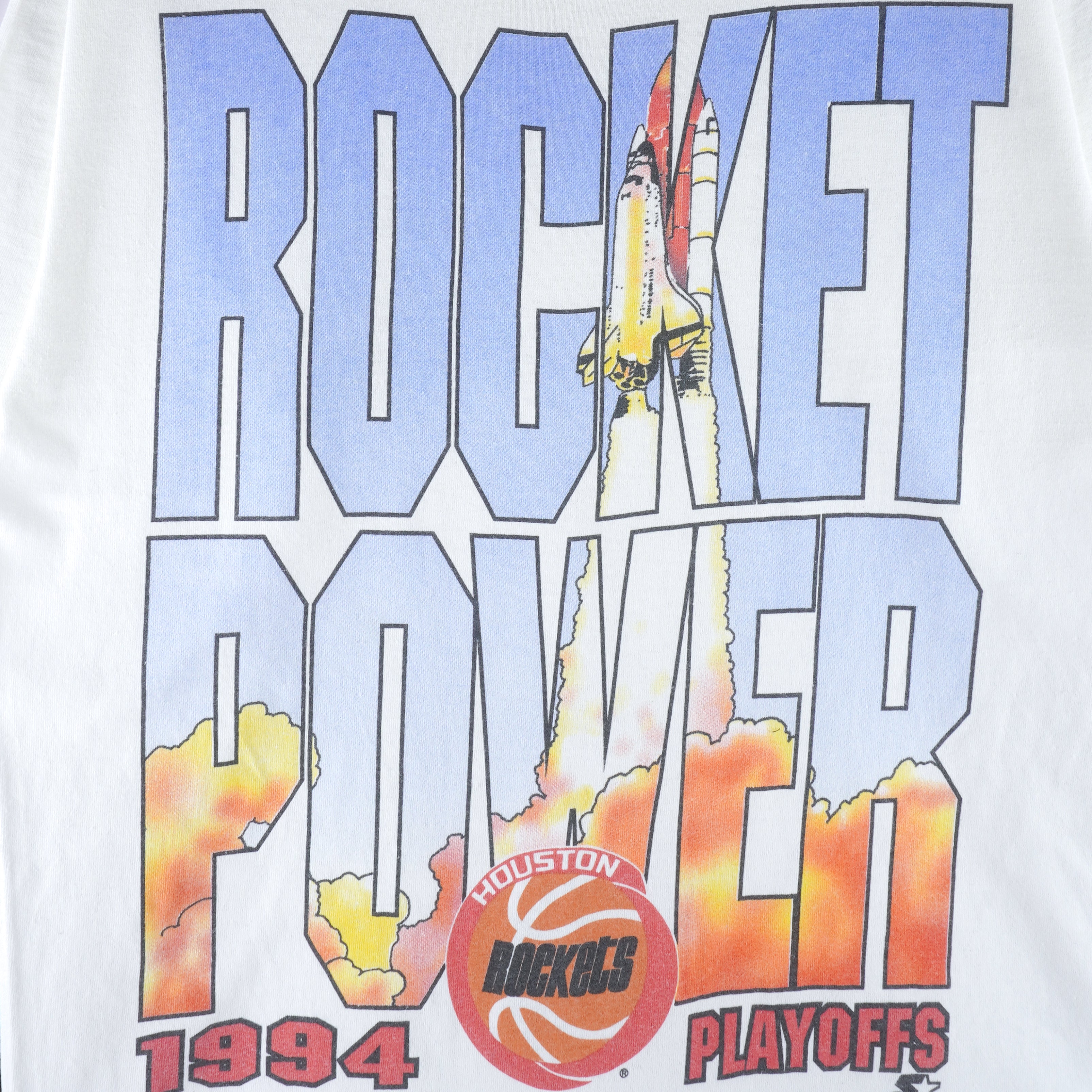 Starter - NBA Houston Rockets Playoffs T-Shirt 1994 Large Vintage Retro Basketball