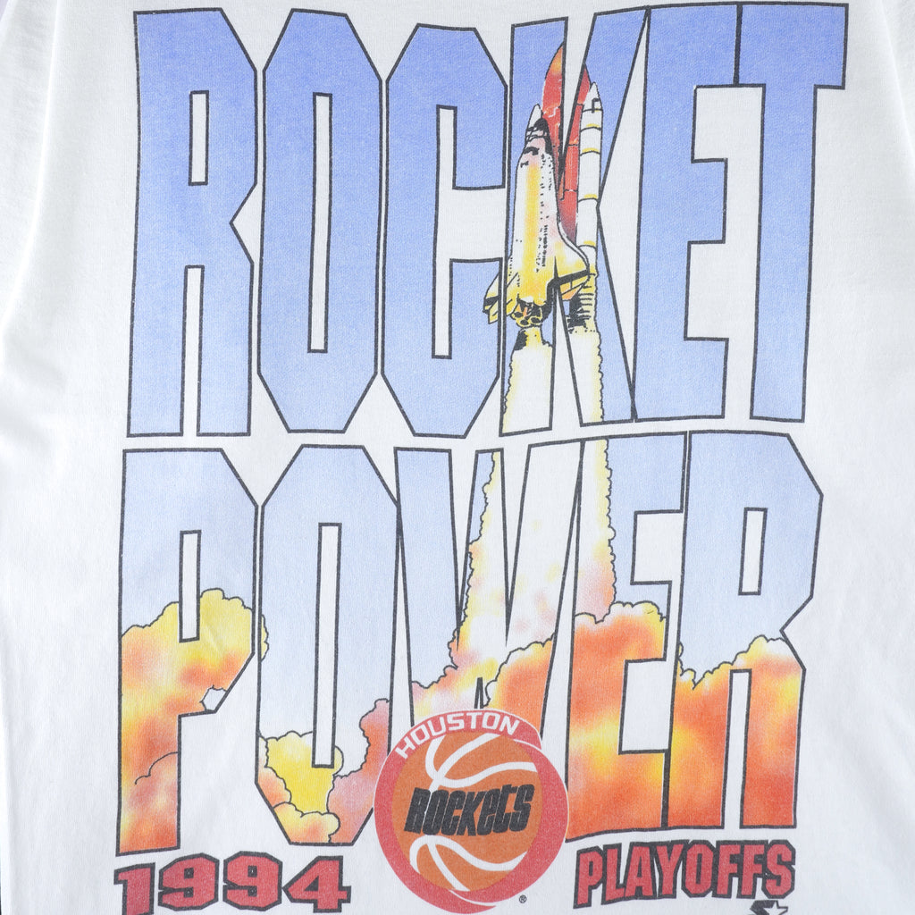 Starter - NBA Houston Rockets Playoffs T-Shirt 1994 Large Vintage Retro Basketball