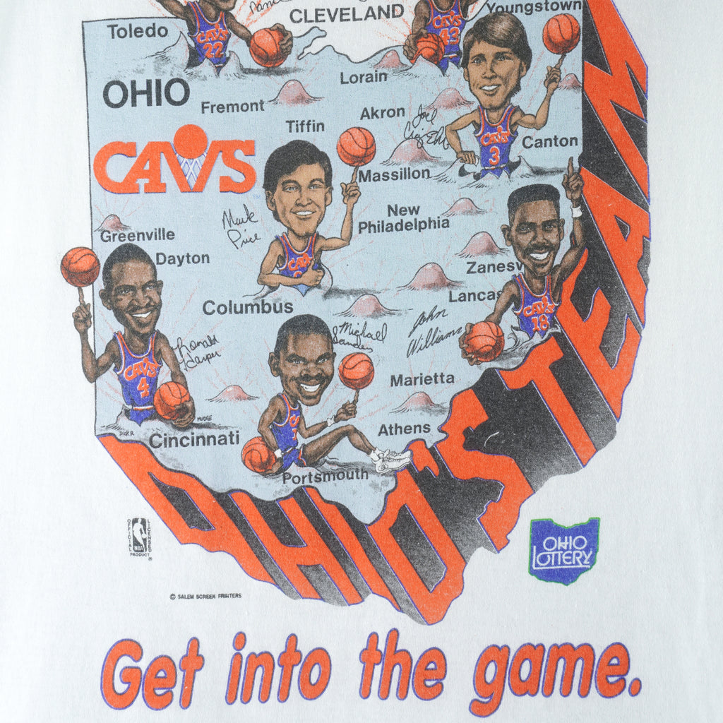NBA (Salem) - Cleveland Cavaliers Single Stitch T-Shirt 1980s Large Vintage Retro Basketball