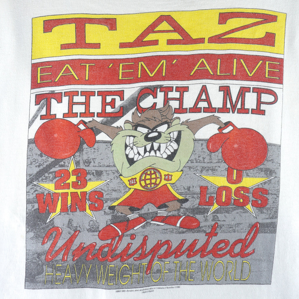 Vintage (Warner Bros) - Taz The Champ Boxer T-Shirt 1993 X-Large Vintage Retro 
