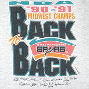 NBA (Super Shirts) - San Antonio Spurs Midwest Champs T-Shirt 1990 Large Vintage Retro Basketball