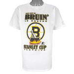 Starter - NHL Boston Bruins Stanley Cup Playoffs Single Stitch T-Shirt 1990s Large
