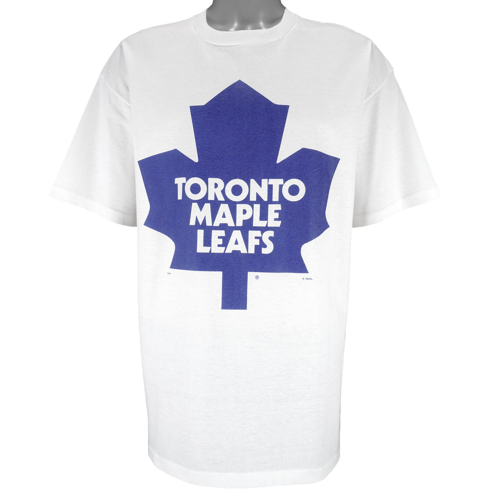 NHL - Toronto Maple Leafs Single Stitch T-Shirt 1990s X-Large Vintage Retro Hockey