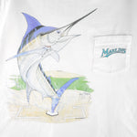 MLB (Guy Harvey) - Florida Marlins Catch The Fever Single Stitch T-Shirt 1993 Large Vintage Retro Baseball