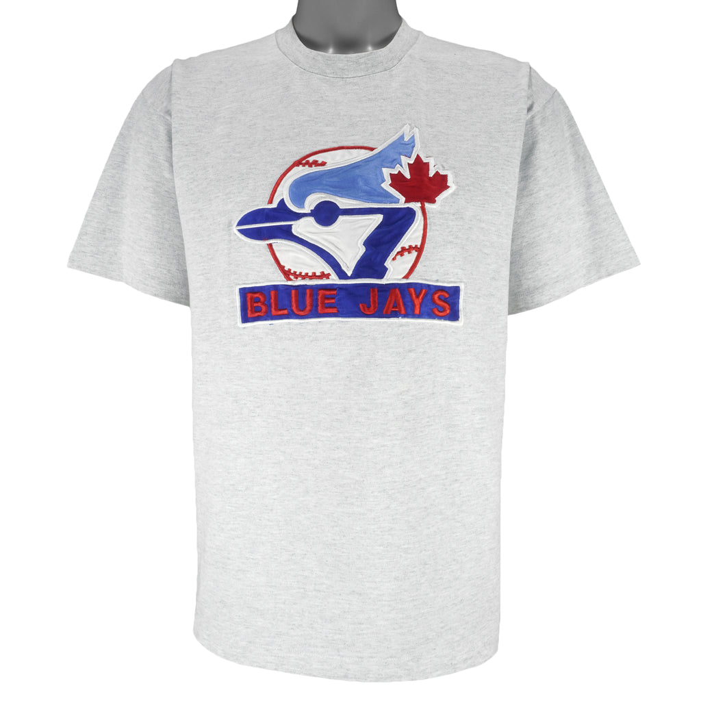 MLB - Toronto Blue Jays Big Logo Embroidered T-Shirt 1990s Large Vintage Retro Baseball