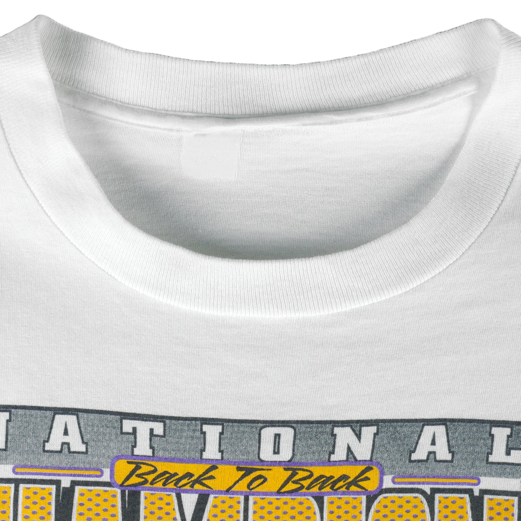 NCAA - LSU Tigers World Series Champions Single Stitch T-Shirt 1997 X-Large Vintage Retro College