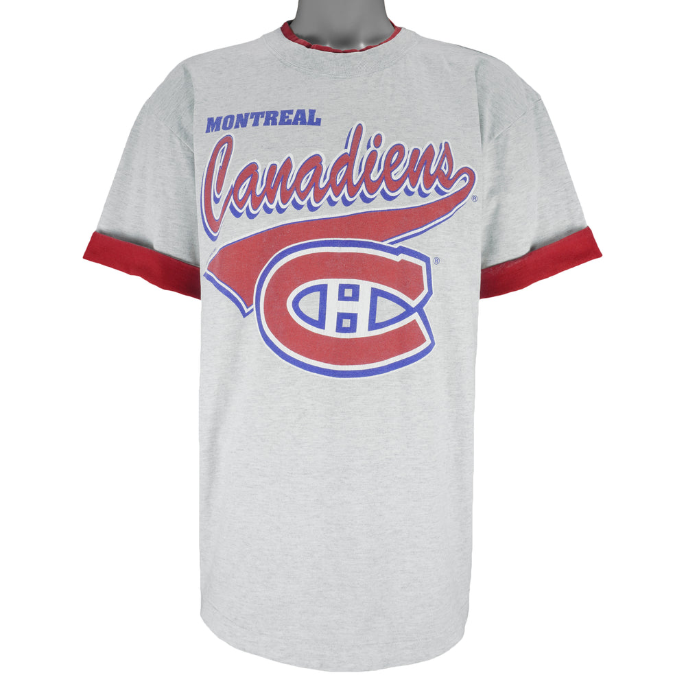 NHL - Montreal Canadiens Big Logo T-Shirt 1992 X-Large Vintage Retro Hockey