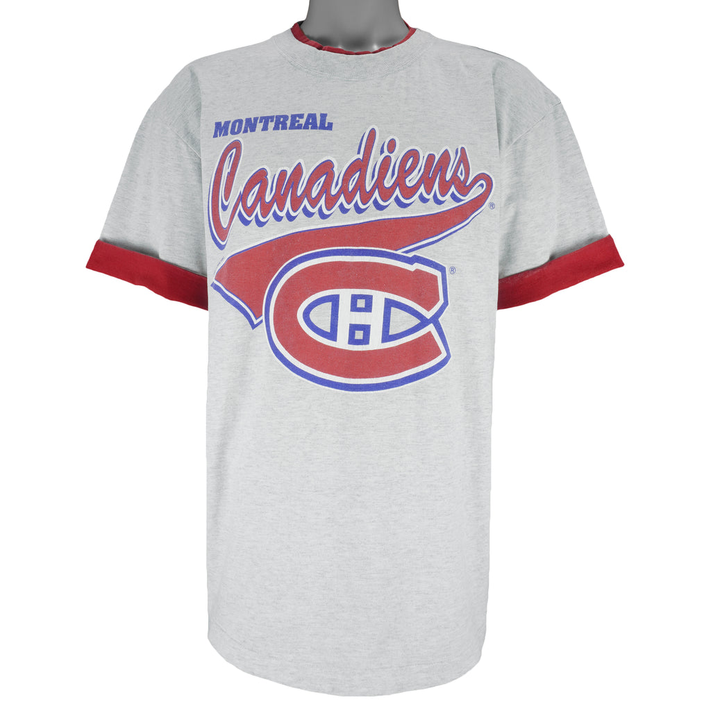 NHL - Montreal Canadiens Big Logo T-Shirt 1992 X-Large Vintage Retro Hockey