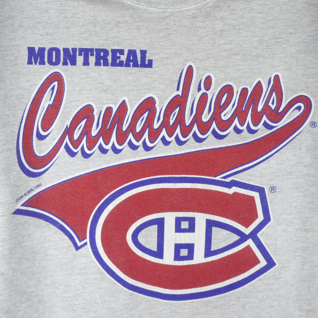NHL - Montreal Canadiens Big Logo T-Shirt 1992 X-Large Vintage Retro Hockey