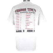 NCAA (Center Cut) - Alabama Crimson Tide Stops The Streaks T-Shirt 1994 X-Large Vintage Retro College