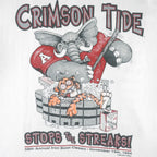 NCAA (Center Cut) - Alabama Crimson Tide Stops The Streaks T-Shirt 1994 X-Large Vintage Retro College
