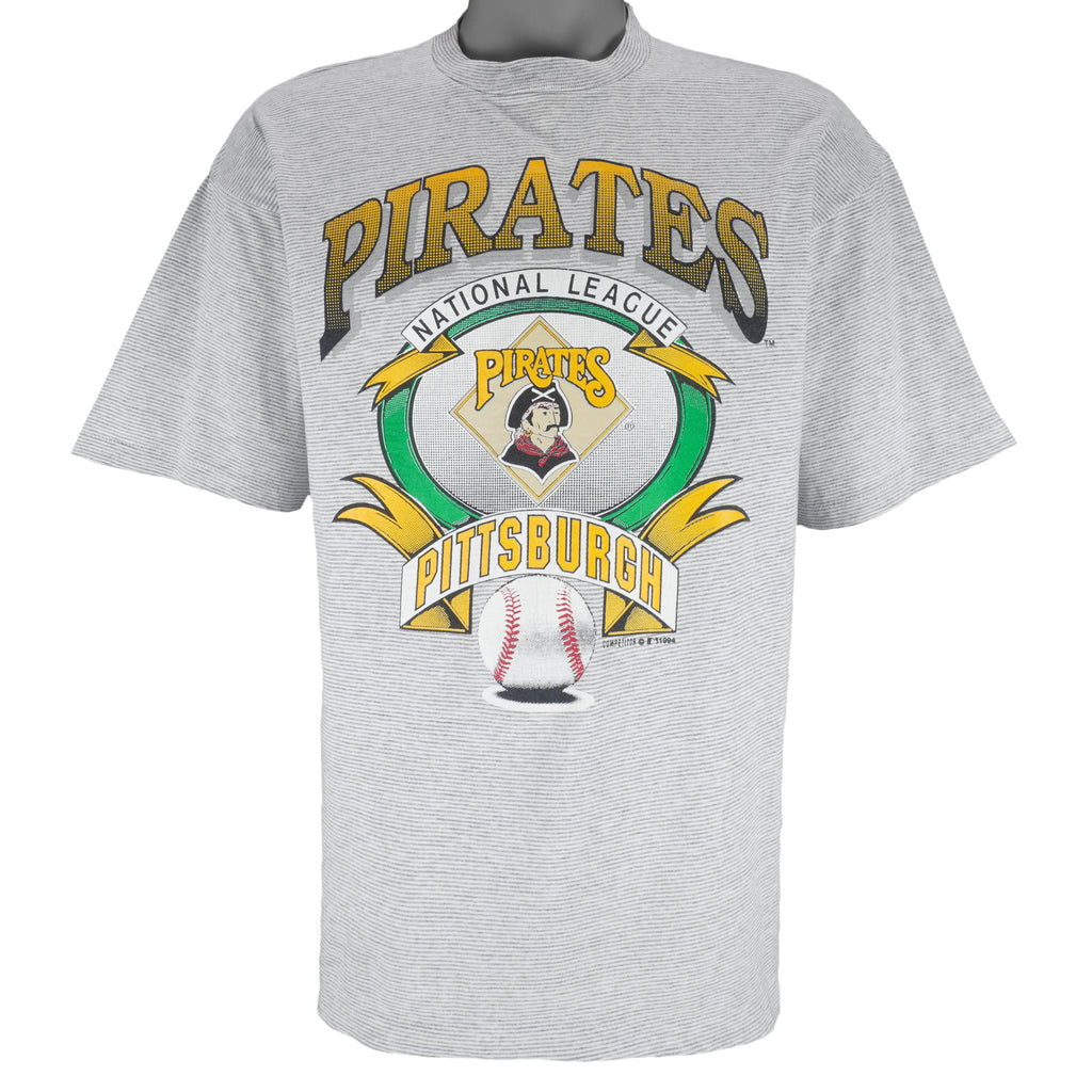 MLB (Competitor) - Pittsburgh Pirates Single Stitch T-Shirt 1994 Large Vintage Retro Baseball