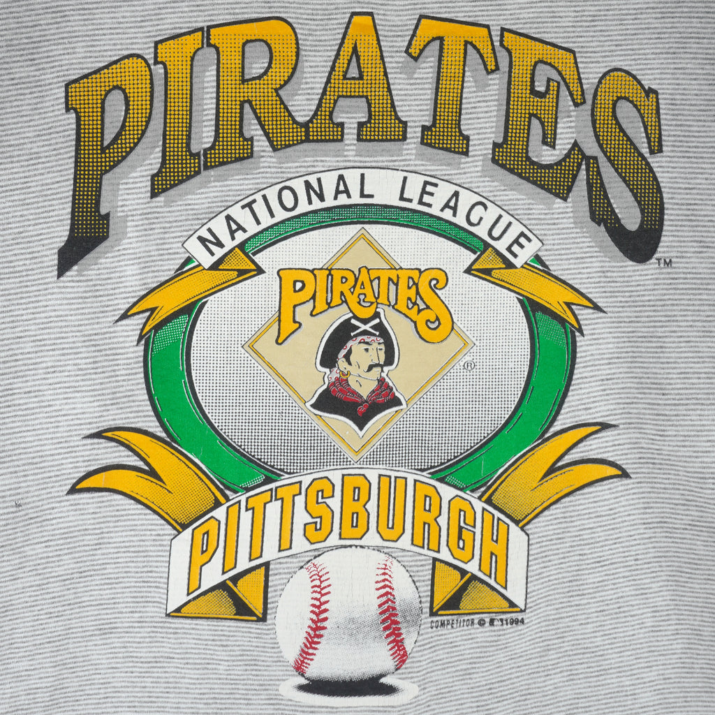 MLB (Competitor) - Pittsburgh Pirates Single Stitch T-Shirt 1994 Large Vintage Retro Baseball