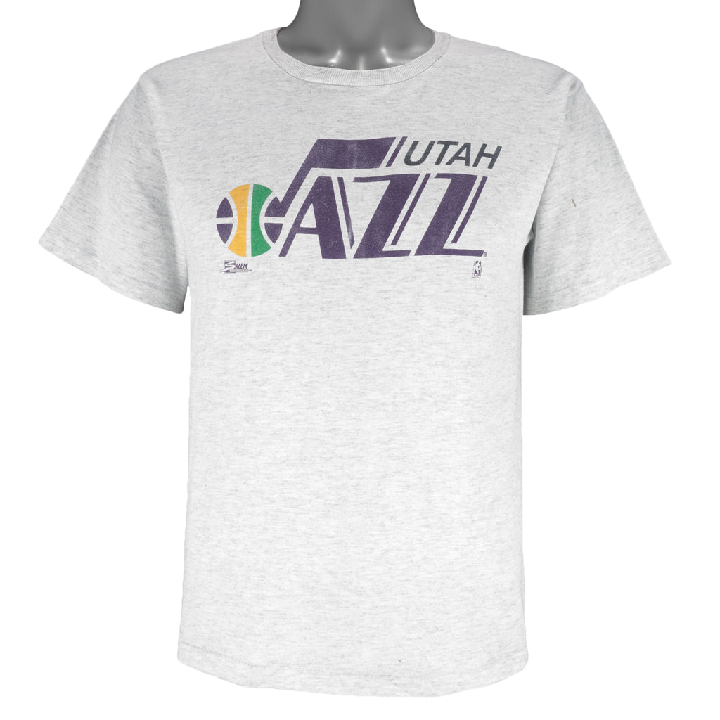 NBA (Salem) - Utah Jazz Single Stitch T-Shirt 1990s Medium Vintage Retro Basketball