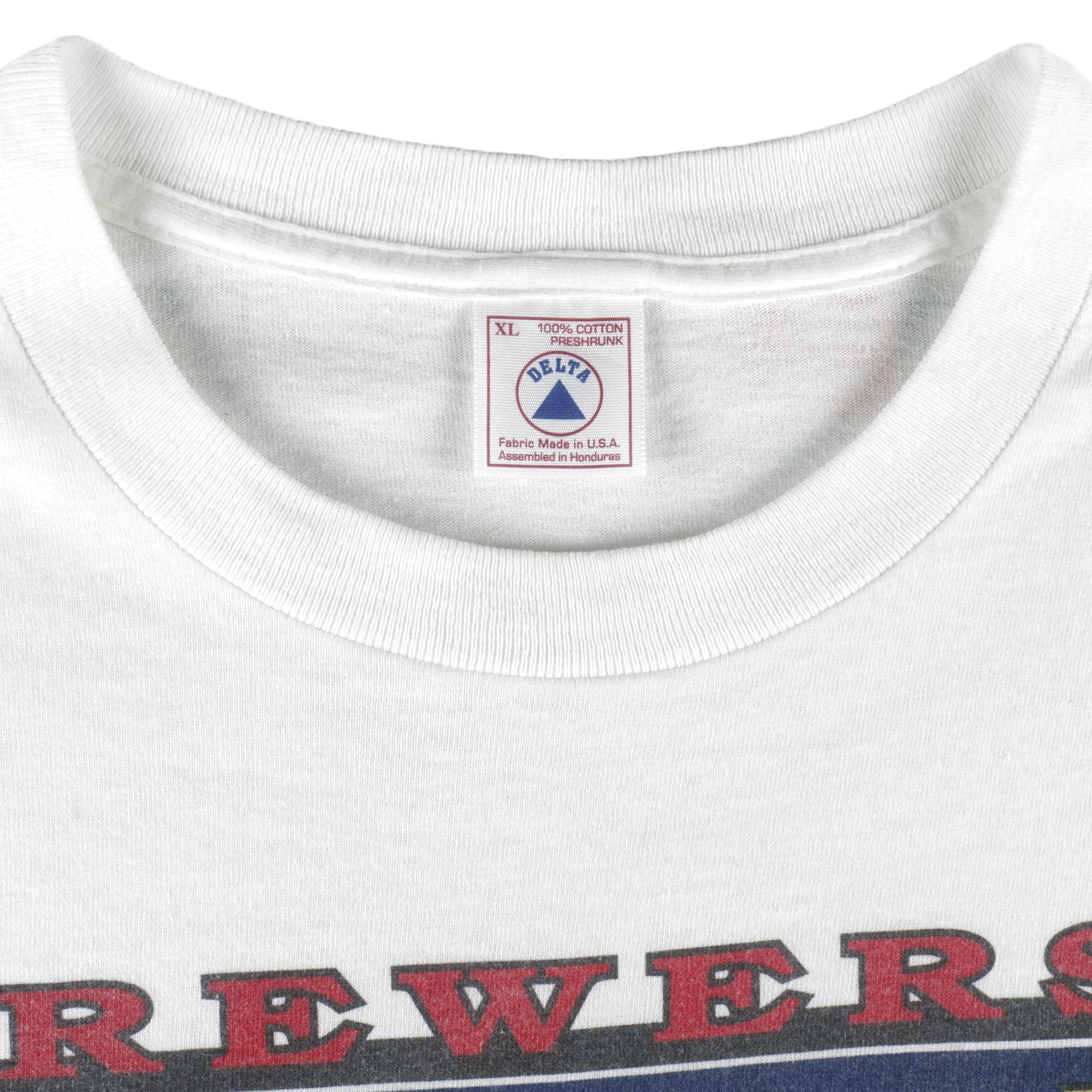 MLB (Delta) - Milwaukee Brewers Single Stitch T-Shirt 1990s X-Large Vintage Retro Baseball