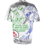 CFL - Taylor Field Labour Day Classic All Over Print T-Shirt 1990s X-Large Vintage Retro Football