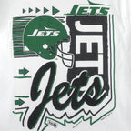 NFL (Magic Johnson T's) - New York Jets Helmet T-Shirt 1993 Large Vintage Retro Football