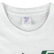 NFL (Magic Johnson T's) - New York Jets Helmet T-Shirt 1993 Large Vintage Retro Football