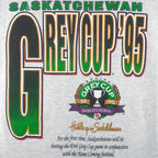 CFL (Soft Wear) - Saskatchewan Roughriders Grey Cup Single Stitch T-Shirt 1995 X-Large Vintage Retro Football