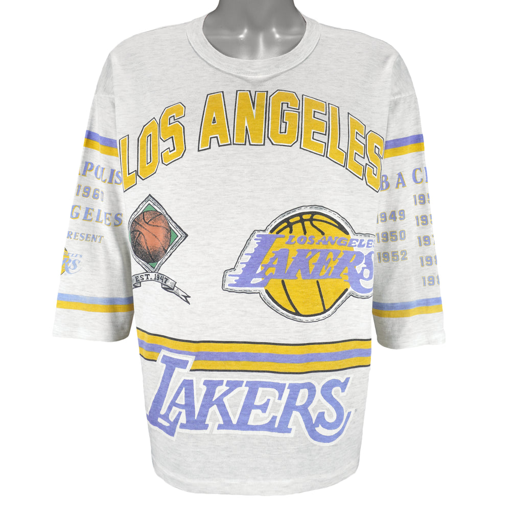 NBA (Long Gone) - Los Angeles Lakers World Champions T-Shirt 1991 X-Large Vintage Retro Basketball