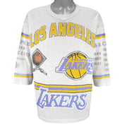 NBA (Long Gone) - Los Angeles Lakers World Champions T-Shirt 1991 X-Large Vintage Retro Basketball
