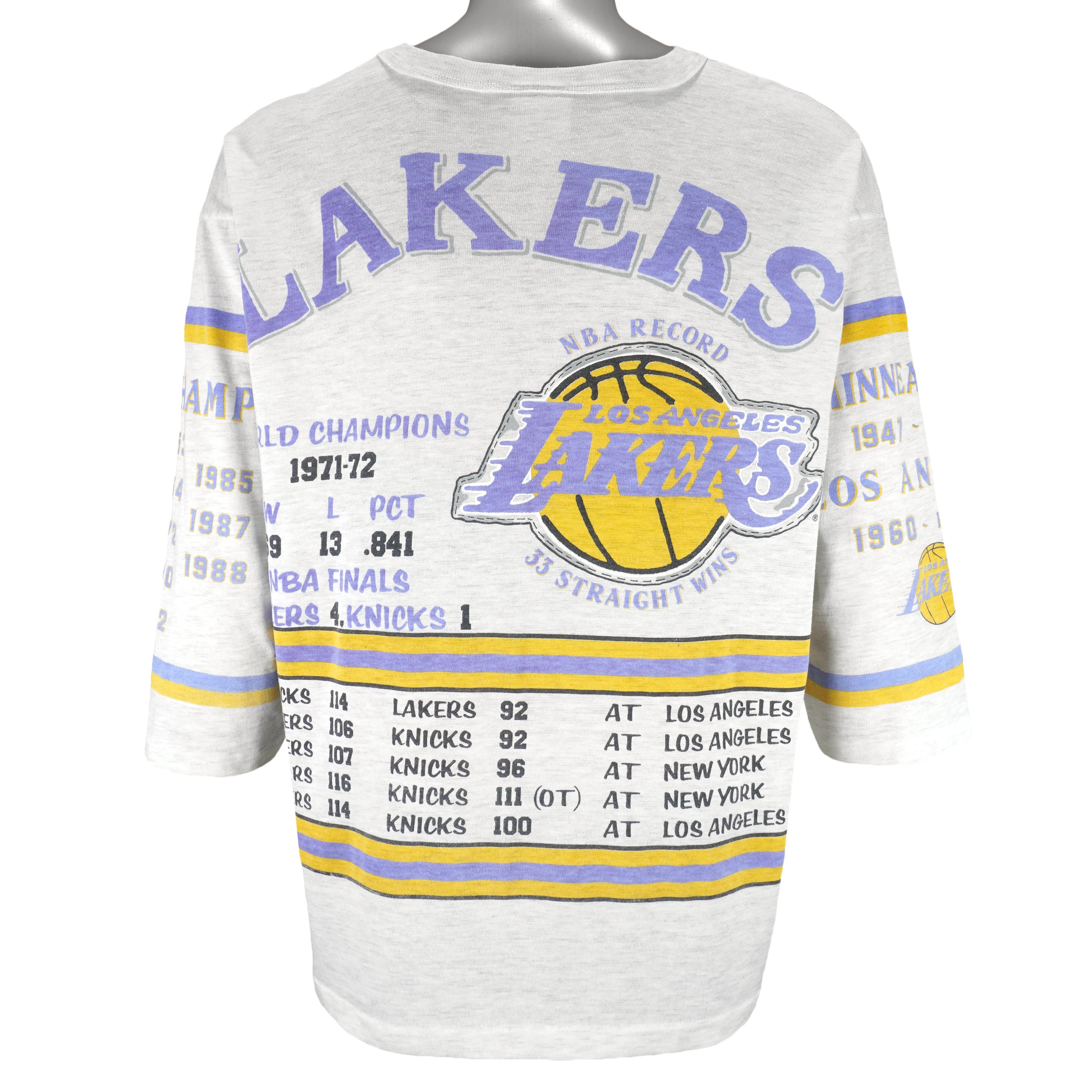 NBA (Long Gone) - Los Angeles Lakers World Champions T-Shirt 1991 X-Large Vintage Retro Basketball