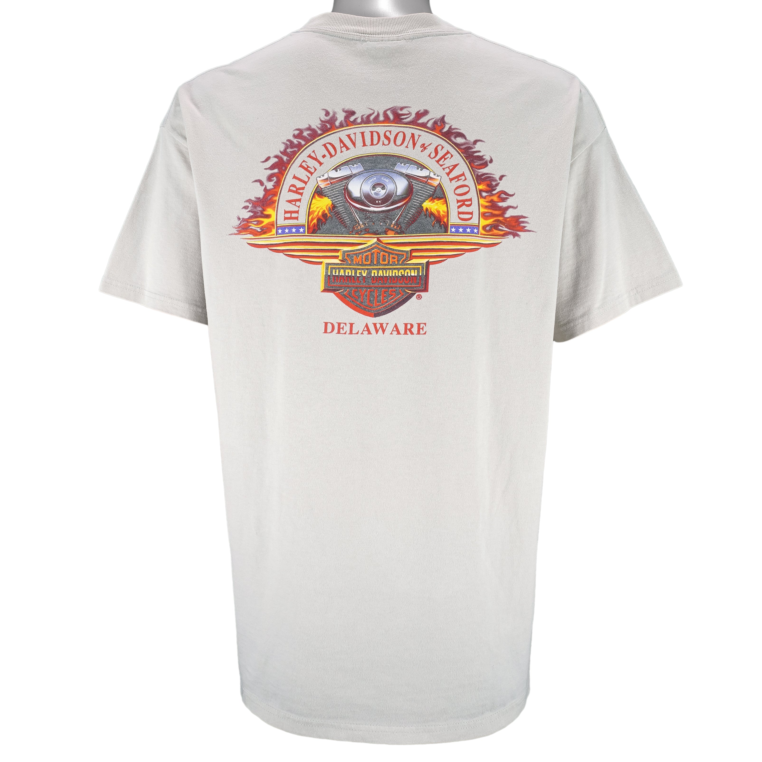 Harley Davidson - Eagle Delaware T-Shirt 2005 X-Large Vintage Retro